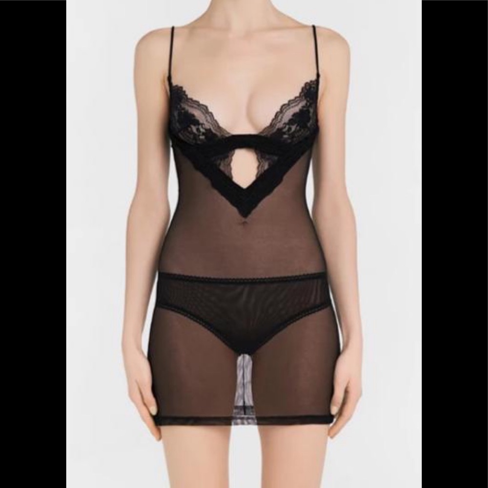 NWT La Perla Lapis Lace Slip—Medium